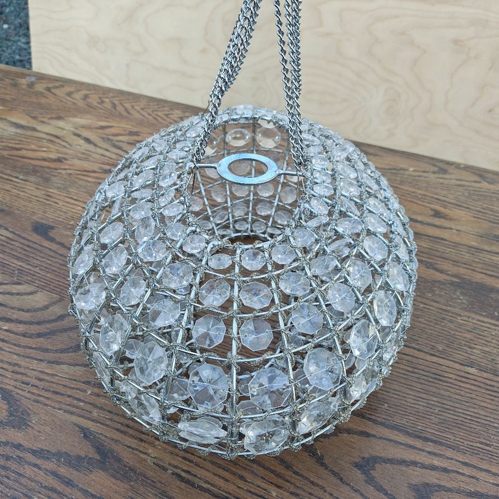 Crystal Beaded Hanging Light Fixture